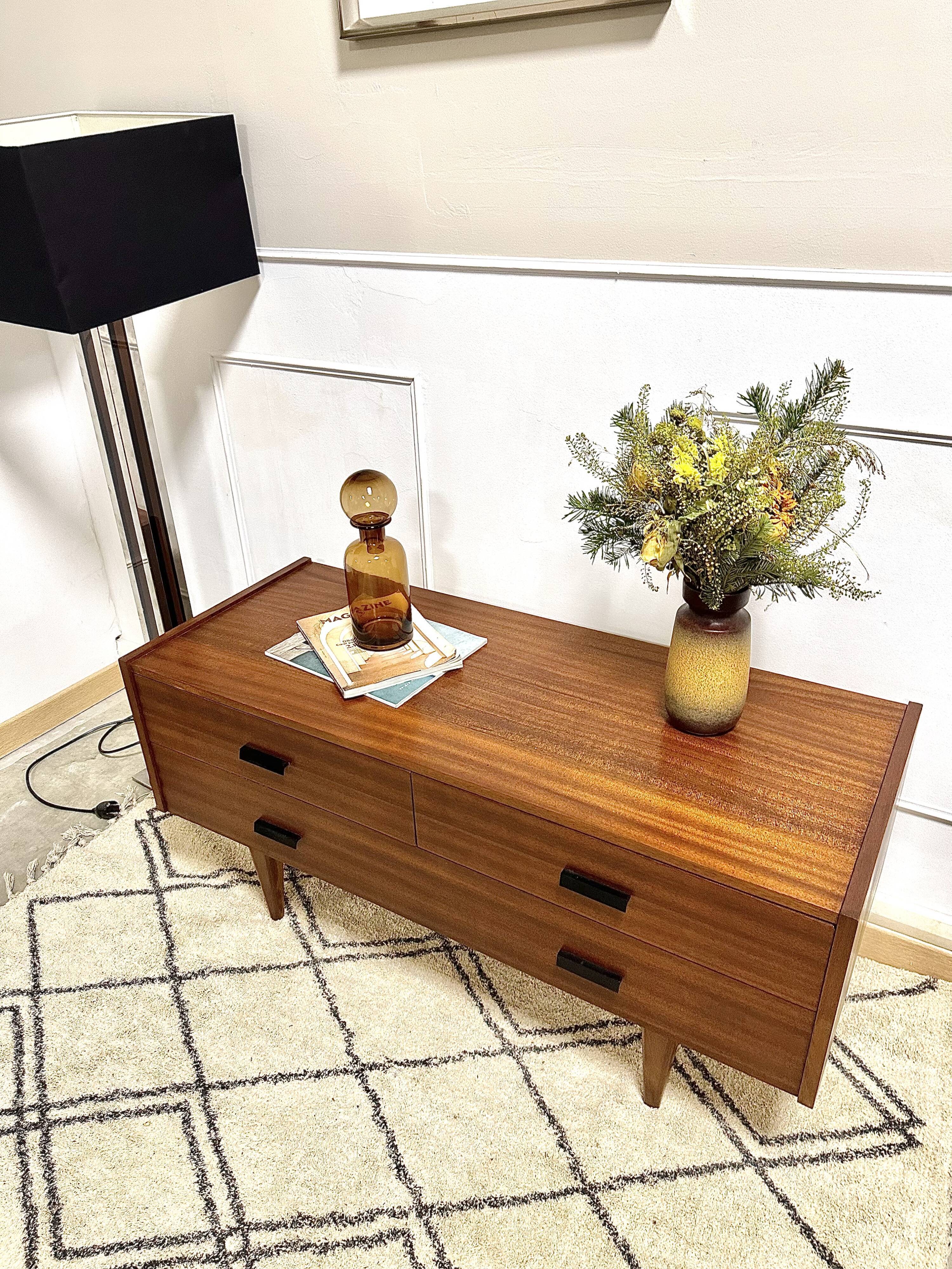 Low Scandinavian teak row