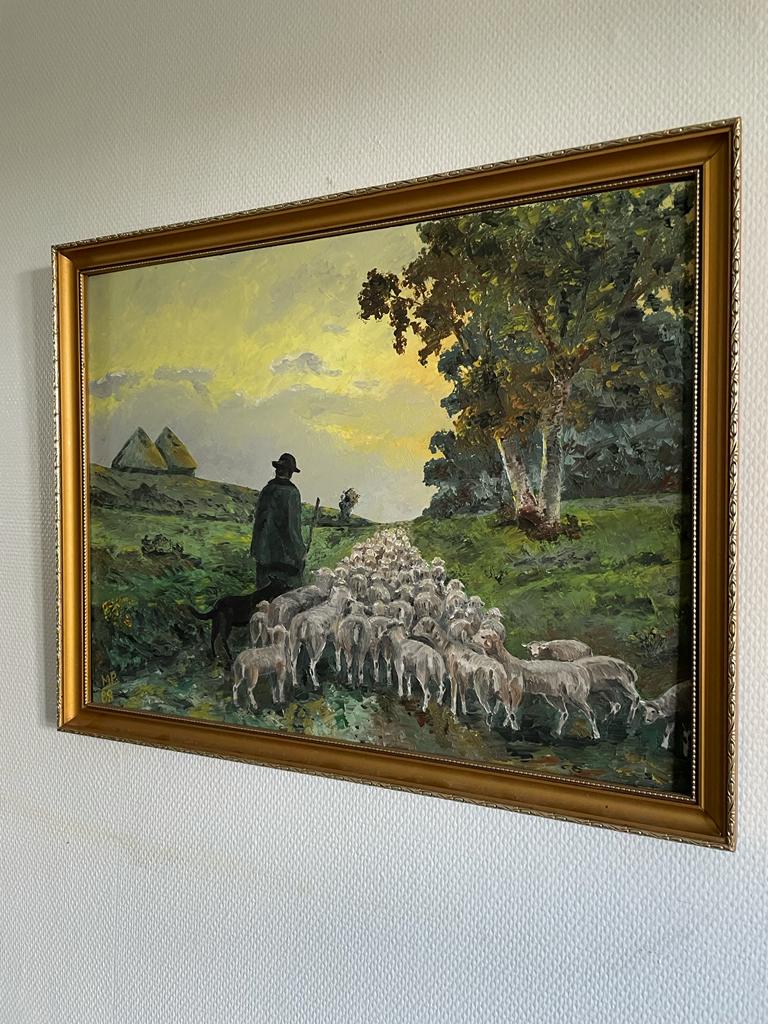 Basque Shepherd oil on panel