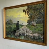 Basque Shepherd oil on panel