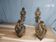 Pair of antique curtain tiebacks in Louis XV style - gilded metal - i