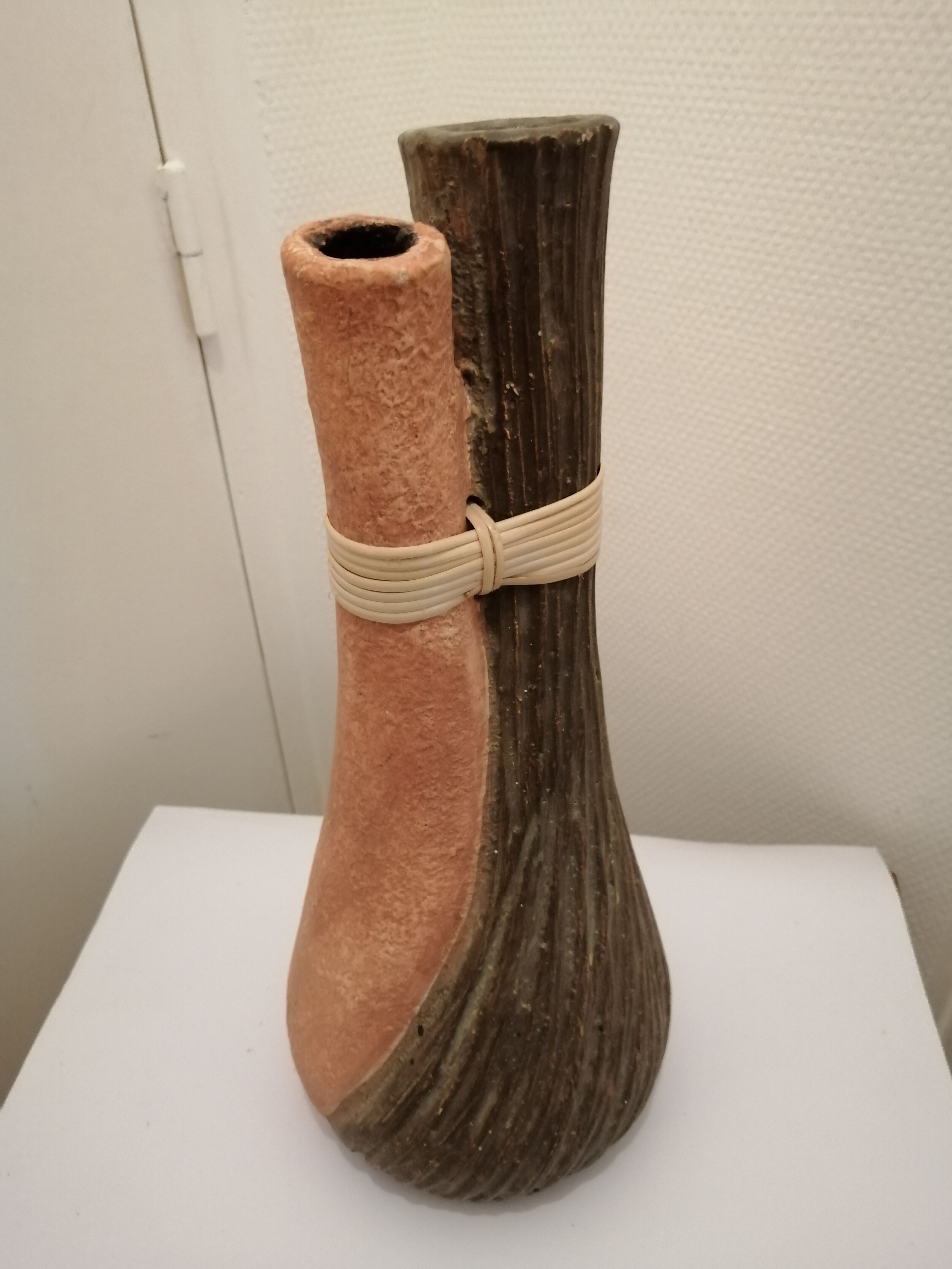 Vase medium double en ceramique 2 couleurs