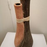 Double medium vase in ceramic 2 colors