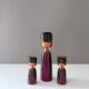 3 Vintage candle holders DDR wooden figurines, Christmas decoration