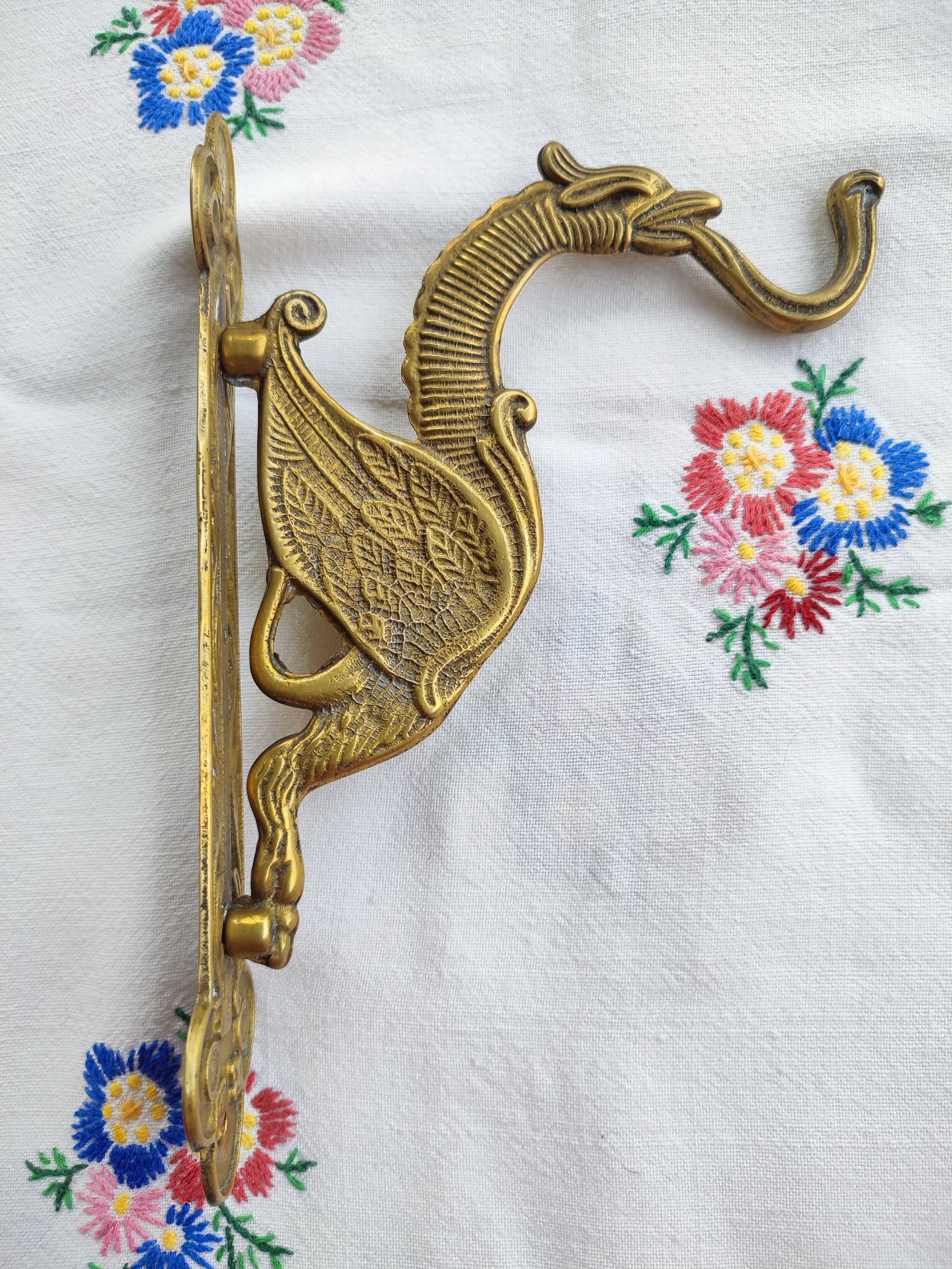 Brass dragon coat rack