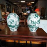 Pair of large vase earthenware Malicorne Tessier