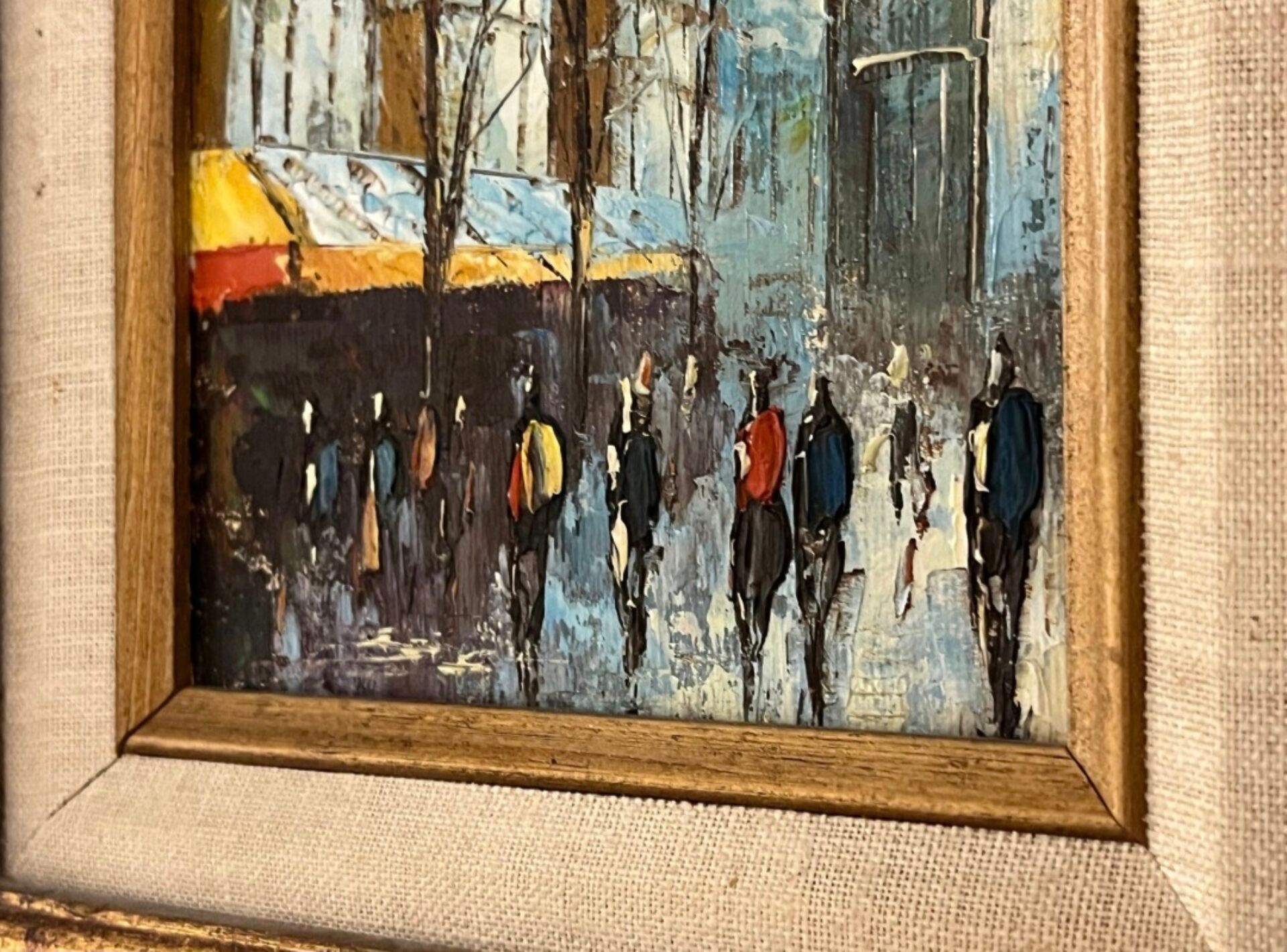 Oil Painting Street of New York 1976