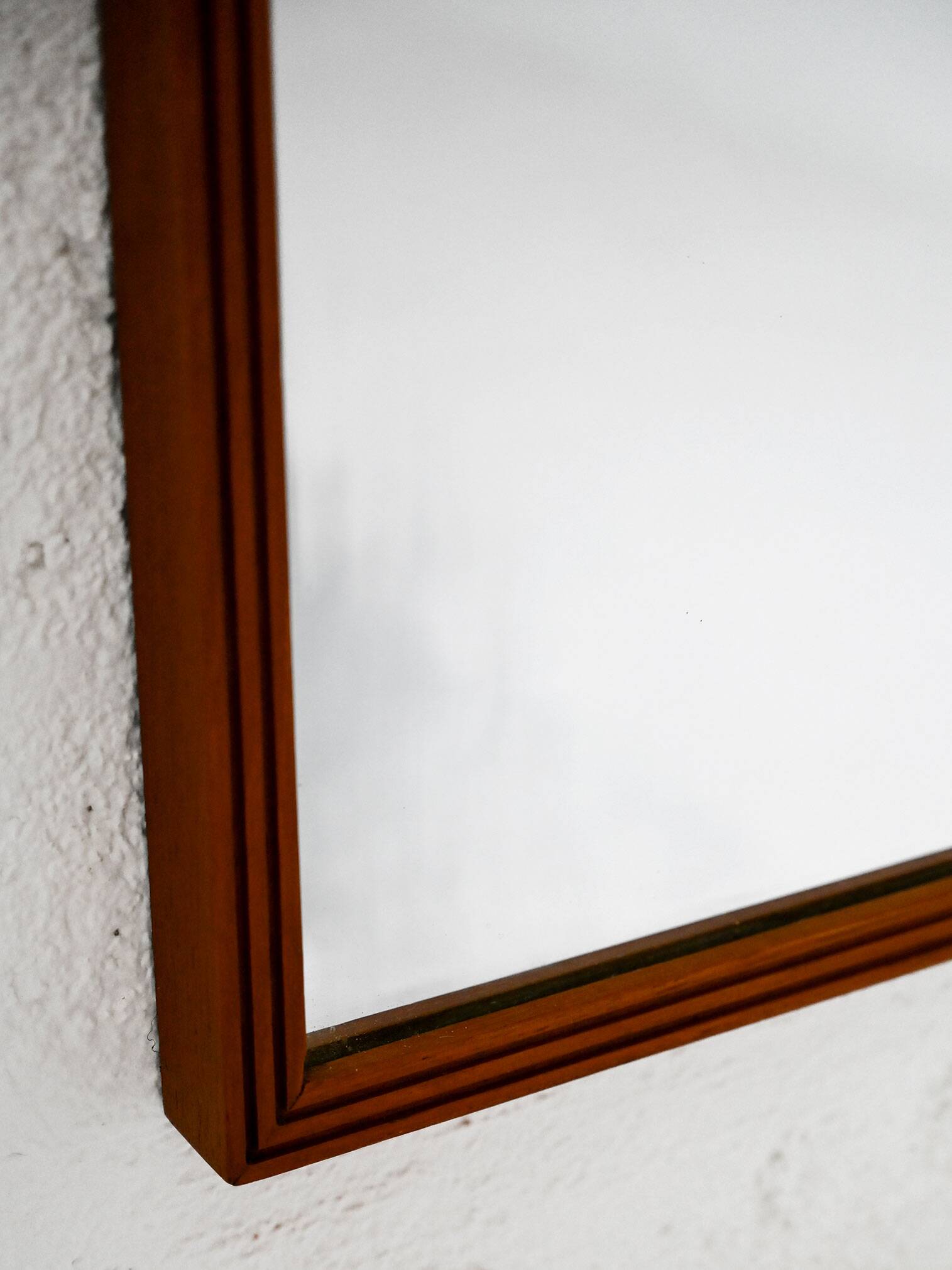 Scandinavian vintage teak mirror, 1950s