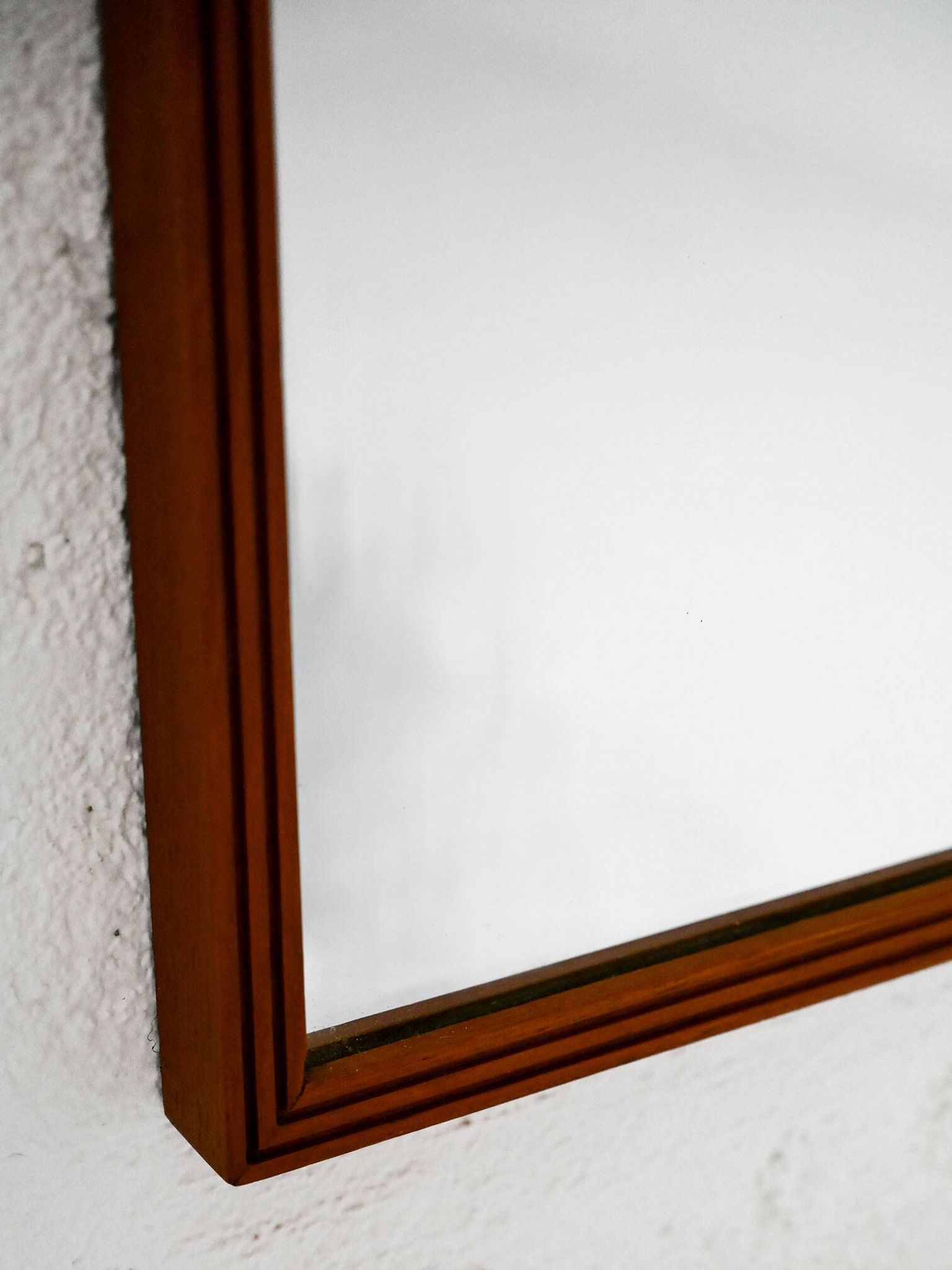 Miroir scandinave vintage en teck, années 1950