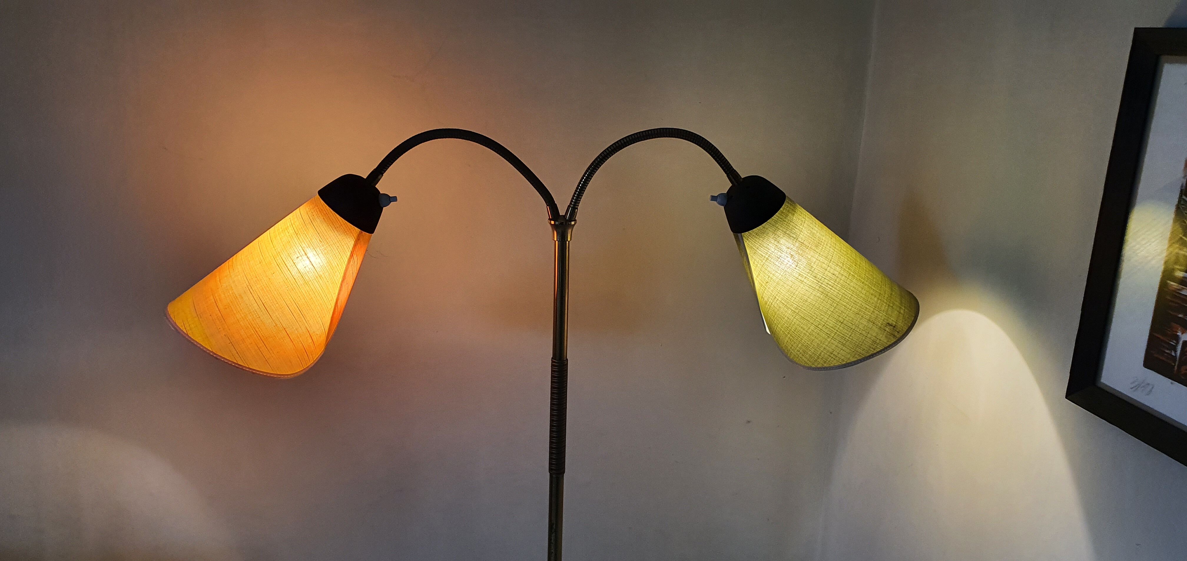 Adjustable floor lamp from the 1950s to 1960s