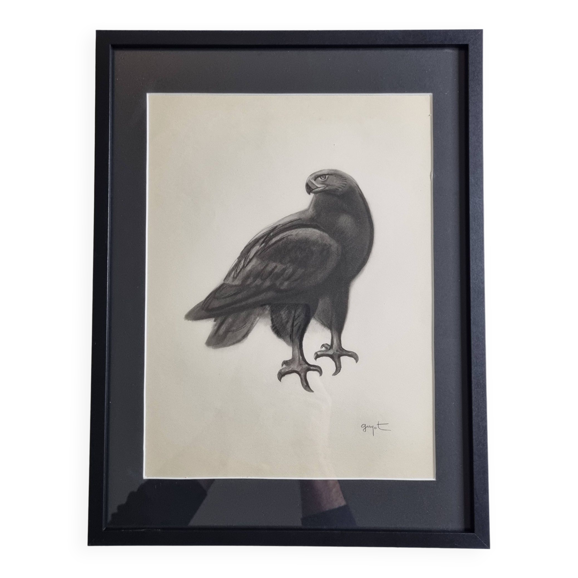 Print after Georges Guyot, "Aigle Royal", 1937, framed, 41 x 32 cm