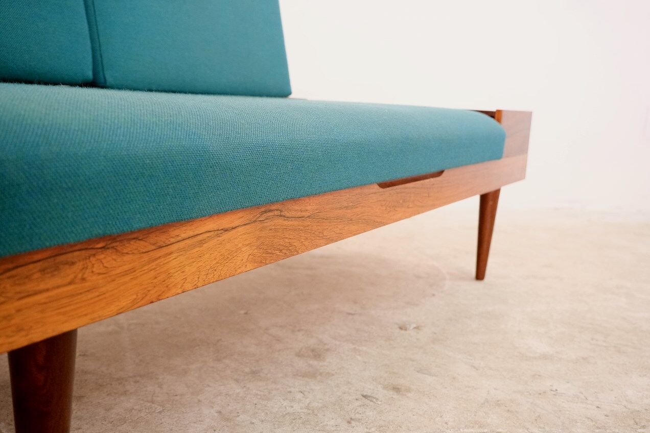 Méridienne scandinave en palissandre, années 1960