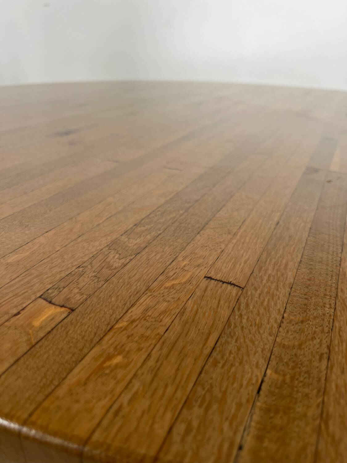Large solid wood table 140 cm, vintage Scandinavian 70s design