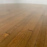 Large solid wood table 140 cm, vintage Scandinavian 70s design