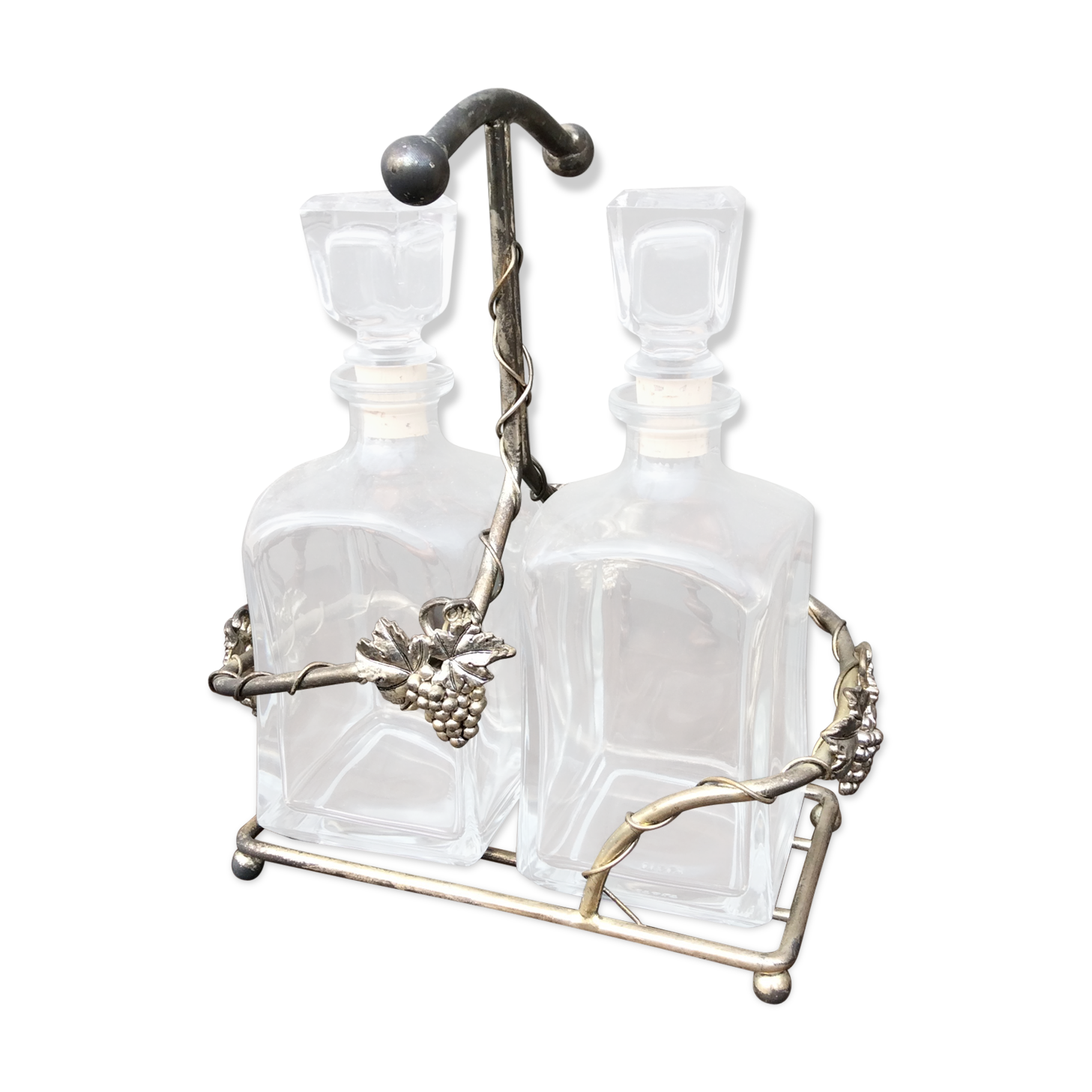 Pair of vintage whiskey decanters