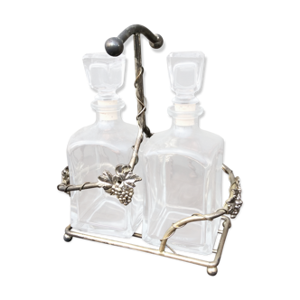 Pair of vintage whiskey decanters