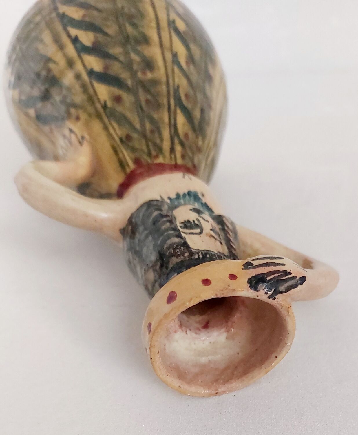 Old terracotta candle holder Germany