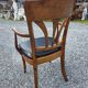 Mid-20th century solid cherry wood office chair.
