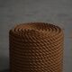 Side table / Ottoman in cord in modern French style from the late 20th century, 1980s.