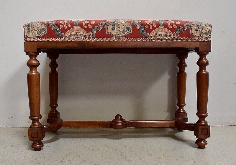 Piano bench in Solid Walnut, Louis XIV style - Mid-19th century