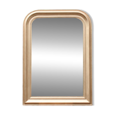 Miroir vintage en bois doré champagne – style Louis-Philippe – 86 × 62 cm