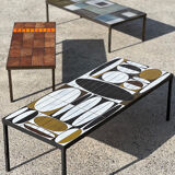 Table basse Roger Capron modèle Ellipses 1955