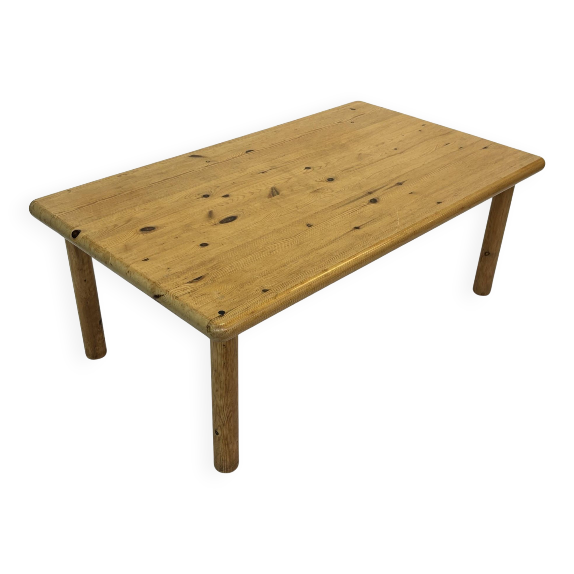 Vintage coffee table in pine 70s minimalist design