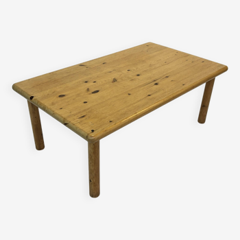 Vintage coffee table in pine 70s minimalist design