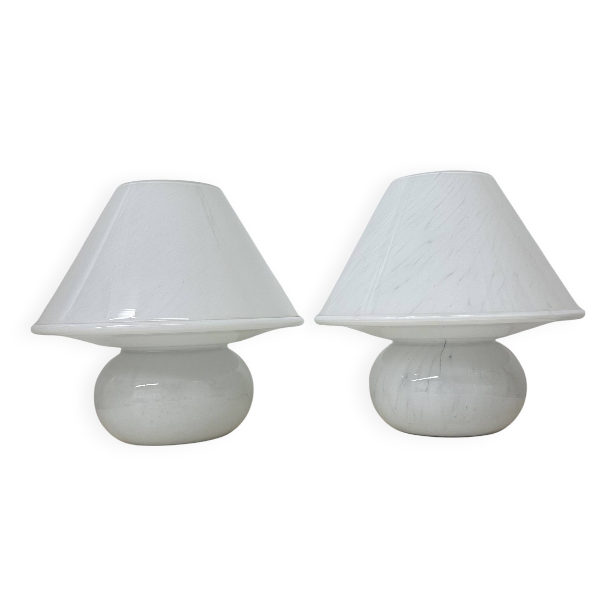 Limburg Glashütte glass table lamp mushroom , 1970’s