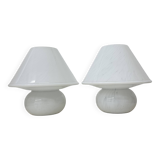 Limburg Glashütte glass table lamp mushroom , 1970’s