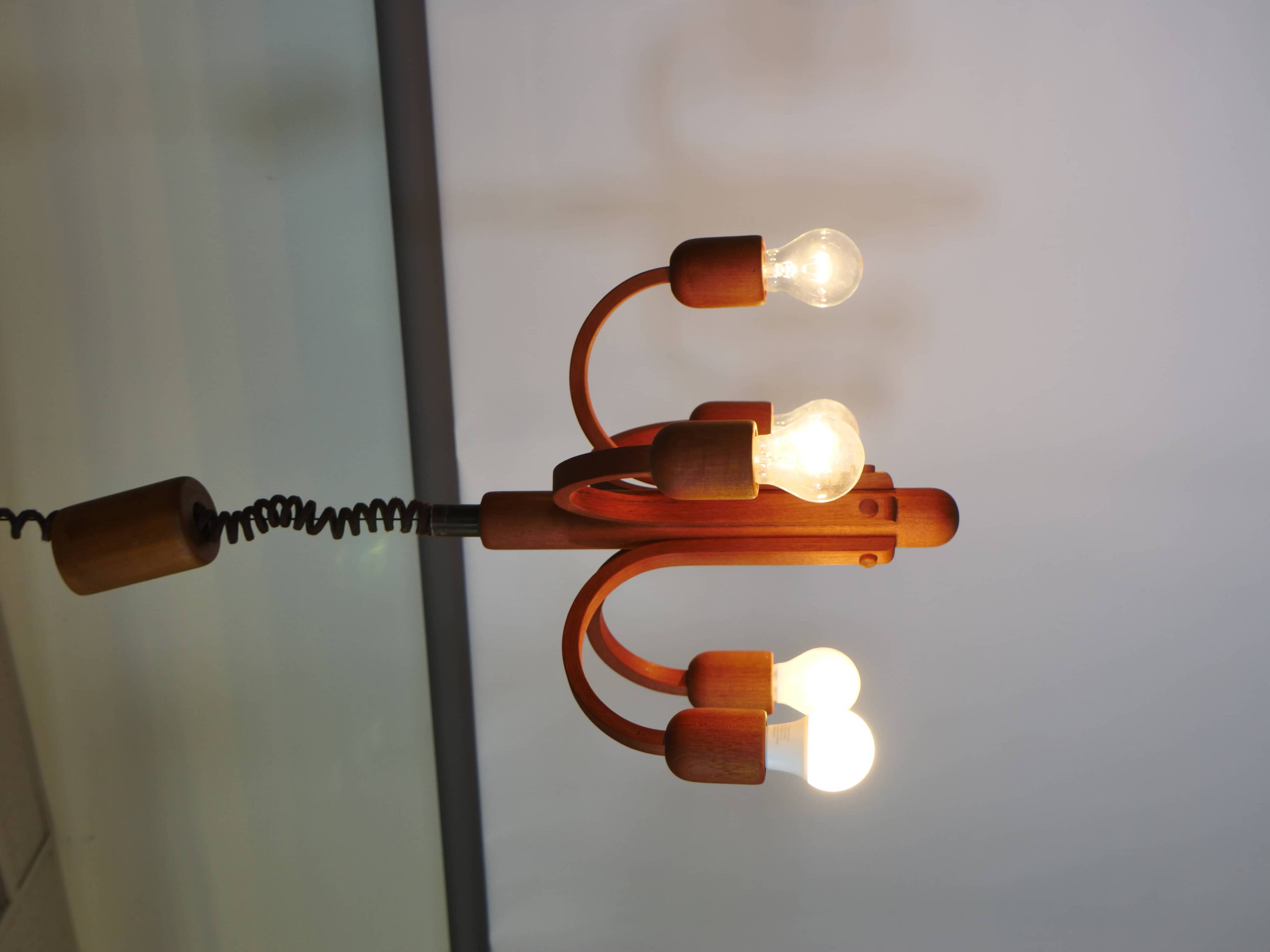 Teak pendant lamp by Domus, 1970s