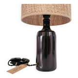 Lampe en grès et rabane