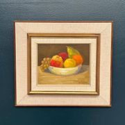 Oil on Panel “Still Life with Fruit” by Hilding Bernhard Högberg Vintage