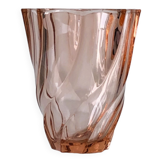 Rosaline / old rose tourbillon vase: lntemporelle glassware Luminarc d'Arques