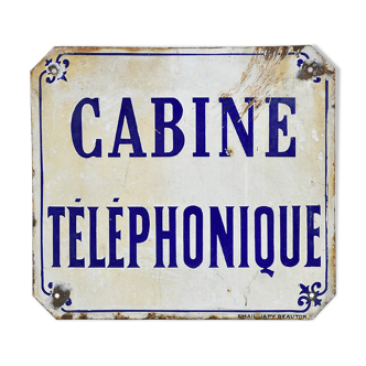 Enamelled plate "Telephone booth"