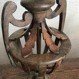 Pair of wooden lamps