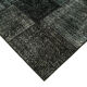 Hand-Knotted Oriental Vintage 171 cm x 241 cm Black Patchwork Rug