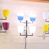 Fontana Arte, Set of 3 4-Light Wall Lamps, Murano Glass, Italy