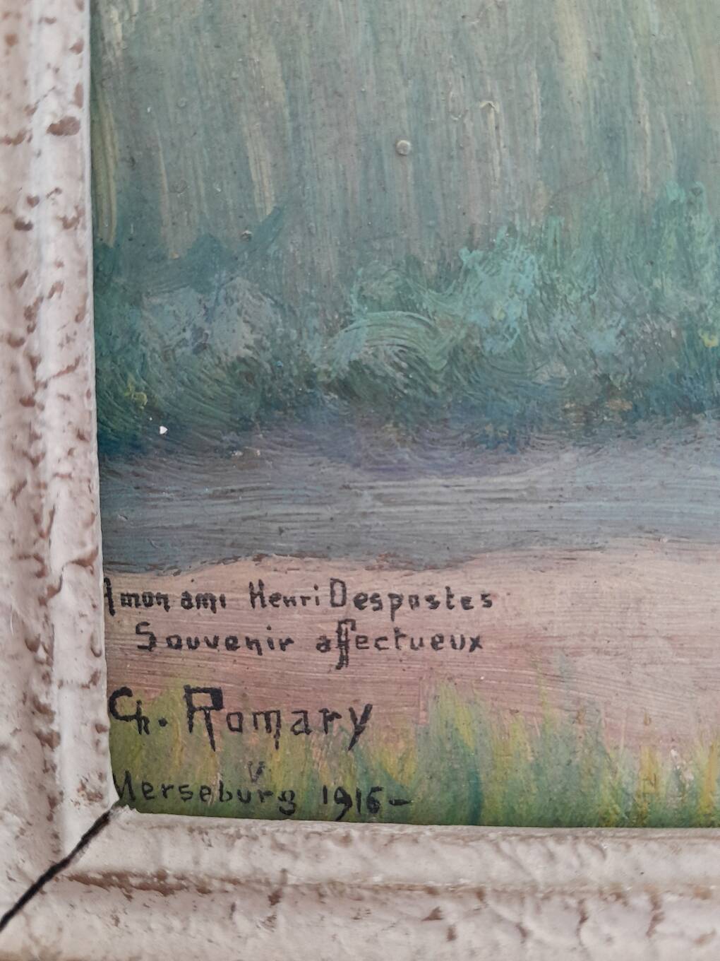 Landscape painting from Merseburg, 1916