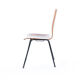 Bended teak plywood stacking chairs on metal construction, Germany, 1960s
