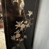 Chinoiserie-style cabinet. Inlaid with steatite, jade, marble, and ivory.