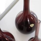 Set of purple Scandinavian vases 1970
