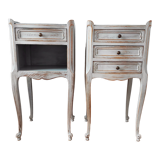 Pair of weathered bedside tables