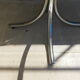 Vintage 70 ' glass table top chrome plated feet