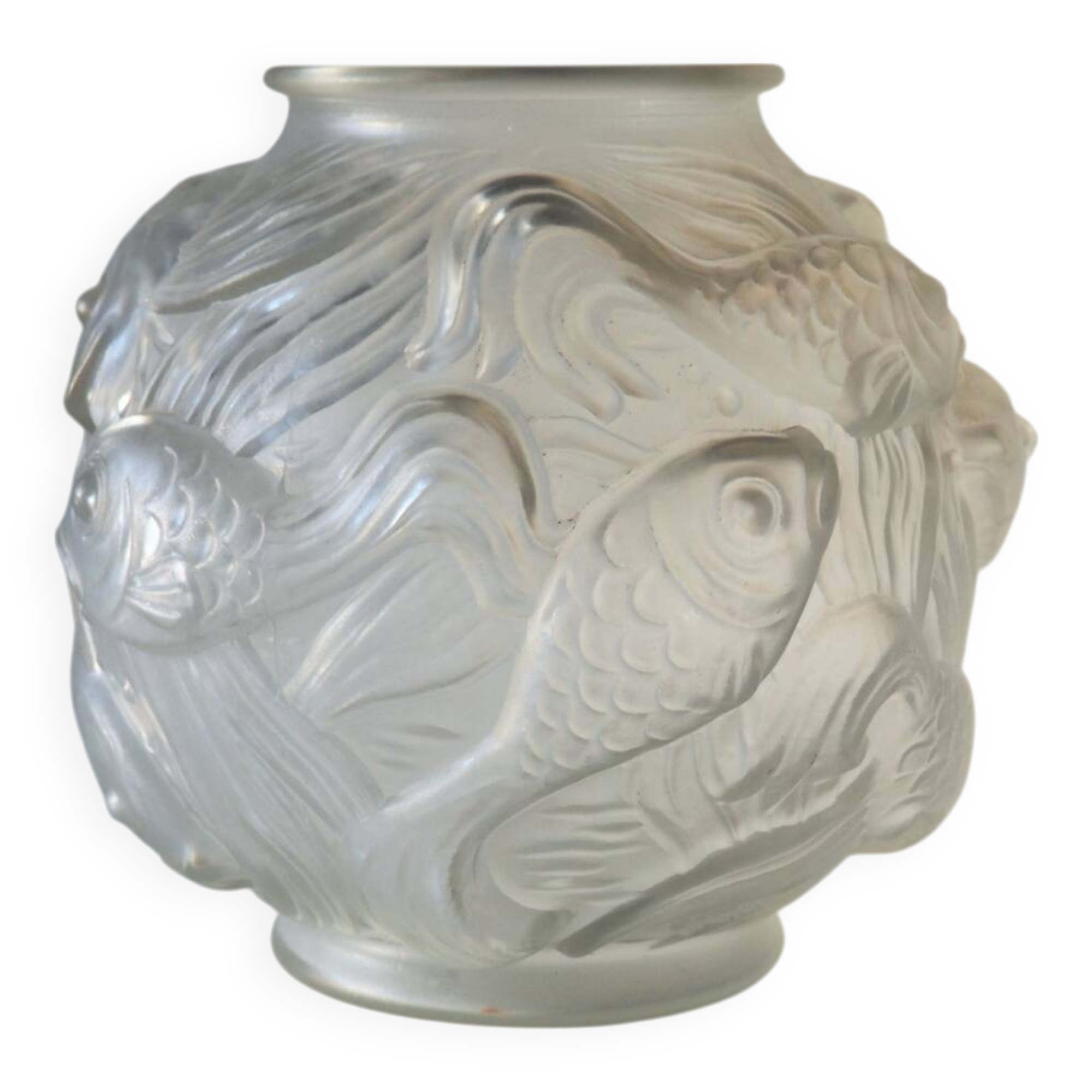 Vase en verre de Bohême Art Déco des années 1930 par Josef Ingwald