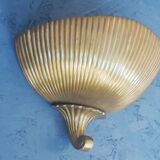 Art Deco wall lamp 40s in bronze and brass shell shape