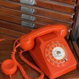 Vintage orange dial phone