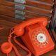 Vintage orange dial phone