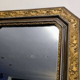 Antique gilt mirror with beveled corners, 70 x 51 cm – Chic decor