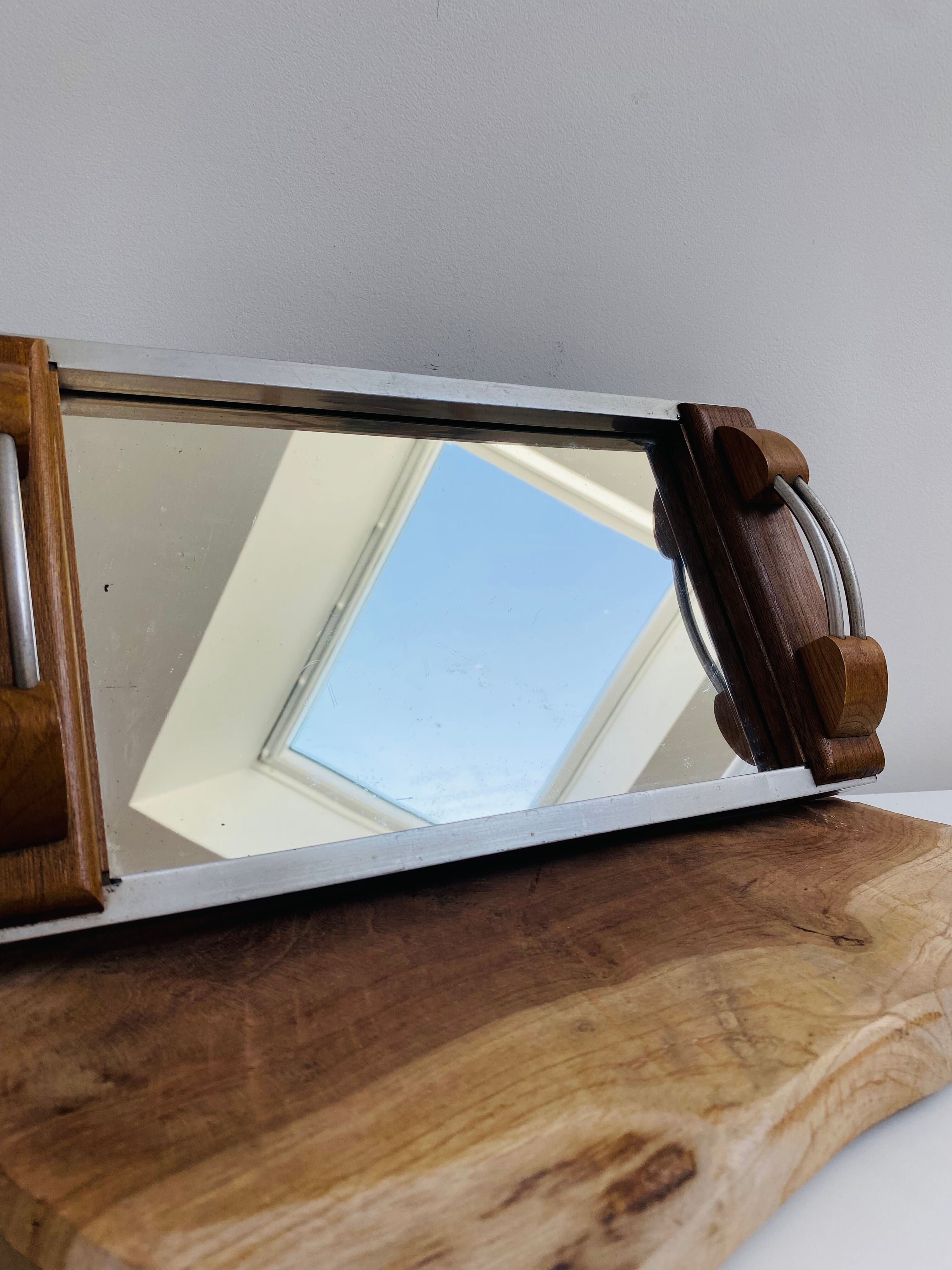 Plateau miroir art déco