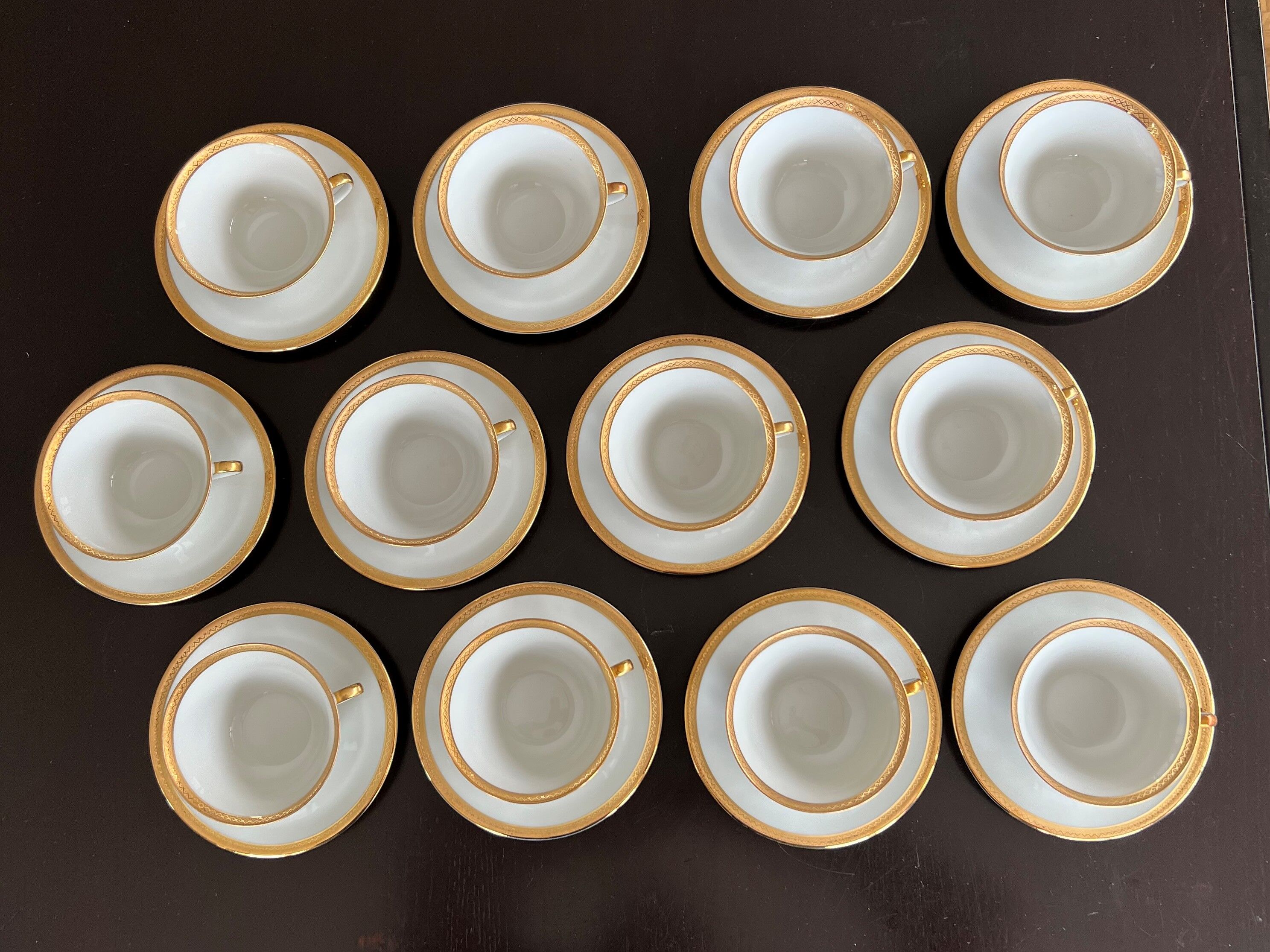 Limoges porcelain coffee service "r.leclair"